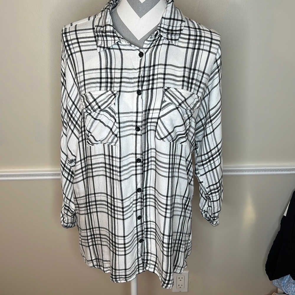 En Crème Flannel Top